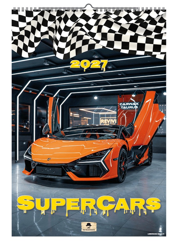 Kalendarz A3 VD.17 Super Cars Pan Kalendarzyk