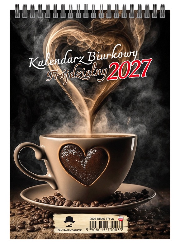 Kalendarz biurkowy pionowy trójdzielny KBA5-TR Pan Kalendarzyk