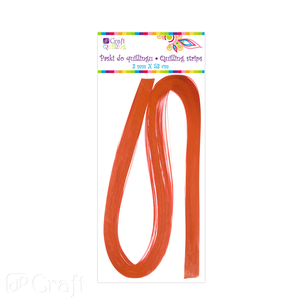 Paski do quillingu 3 mm (100 szt.) pomarańczowe QGPQ-015 Dalprint