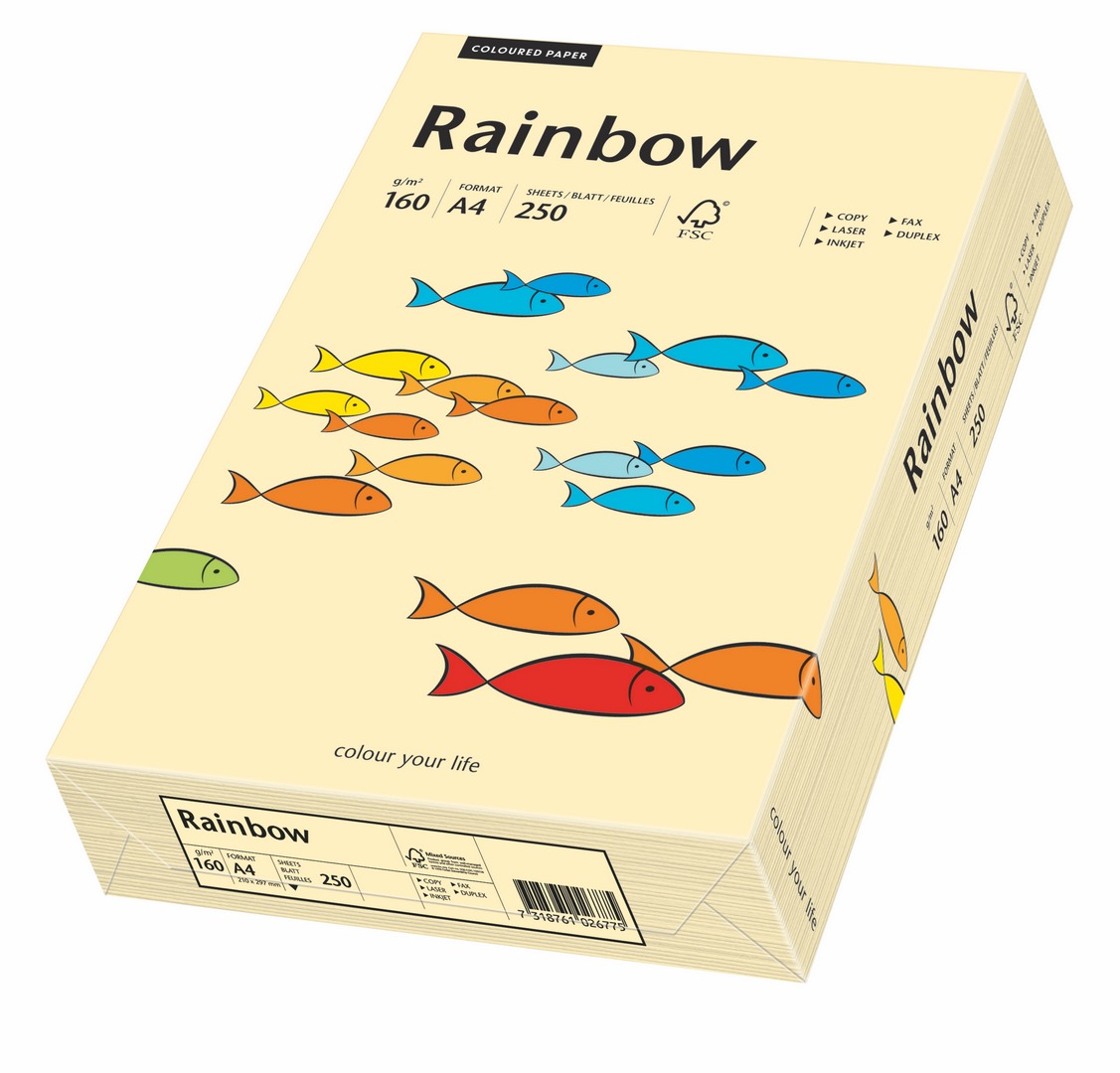 Papier ksero Rainbow A4 160g kość słoniowa R06 Papyrus