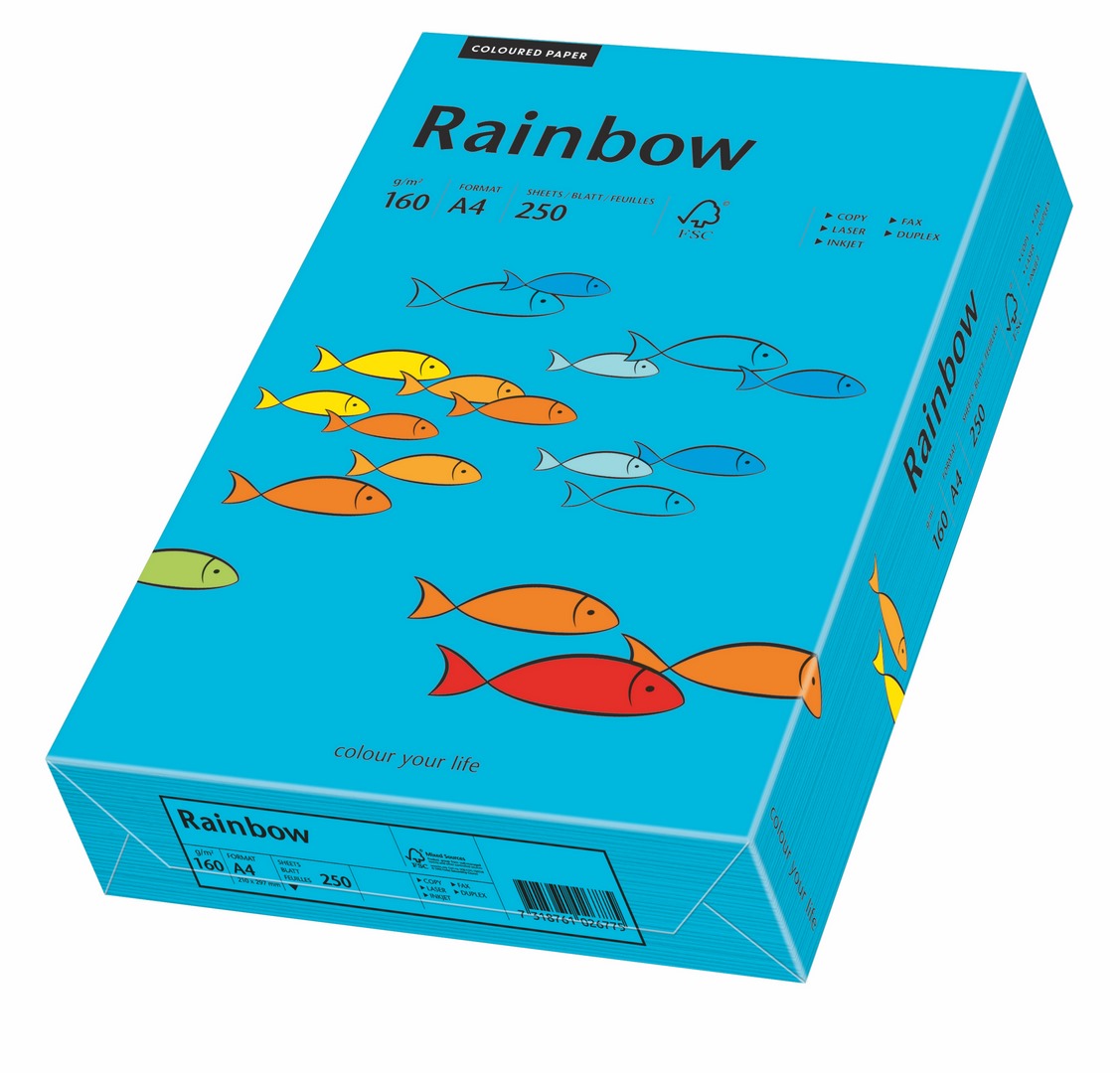 Papier ksero Rainbow A4 160g niebieski R87 Papyrus