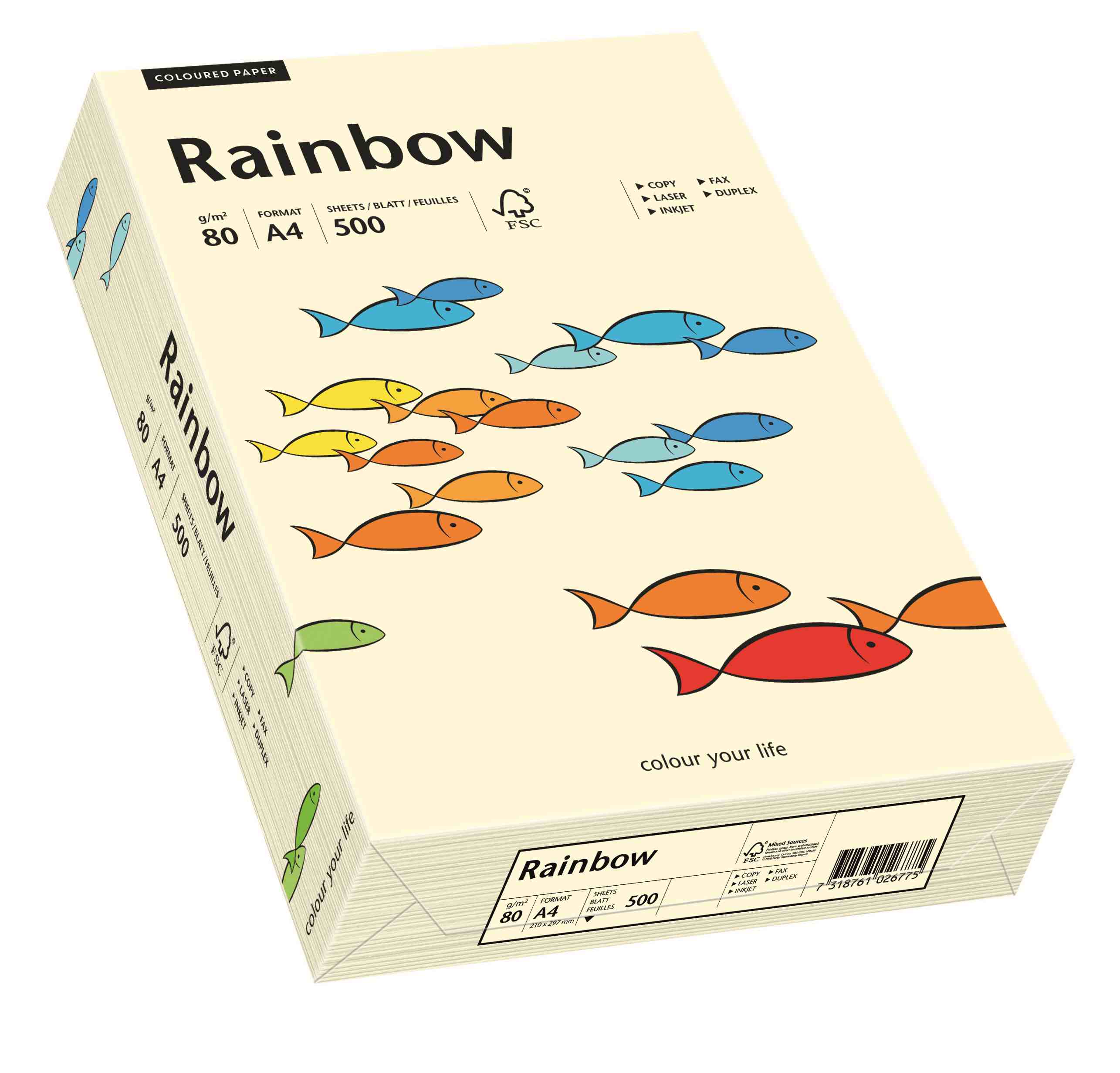 Papier ksero Rainbow A3 80g kremowy R03 Papyrus