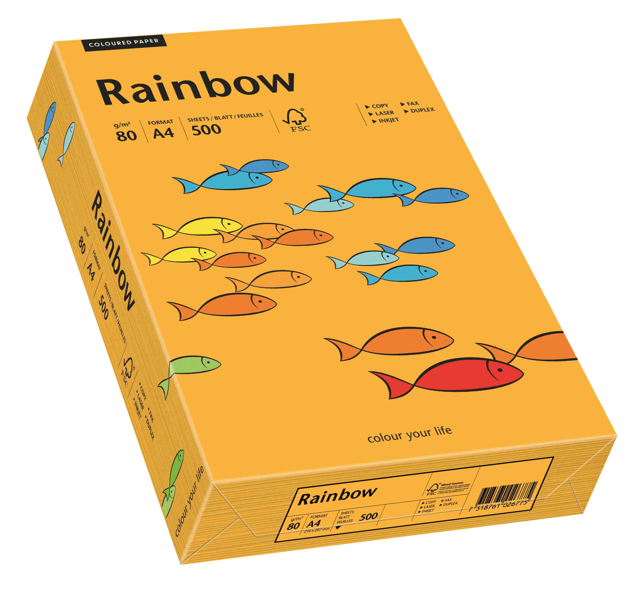 Papier ksero Rainbow A4 80g jasny pomarańczowy R22 Papyrus