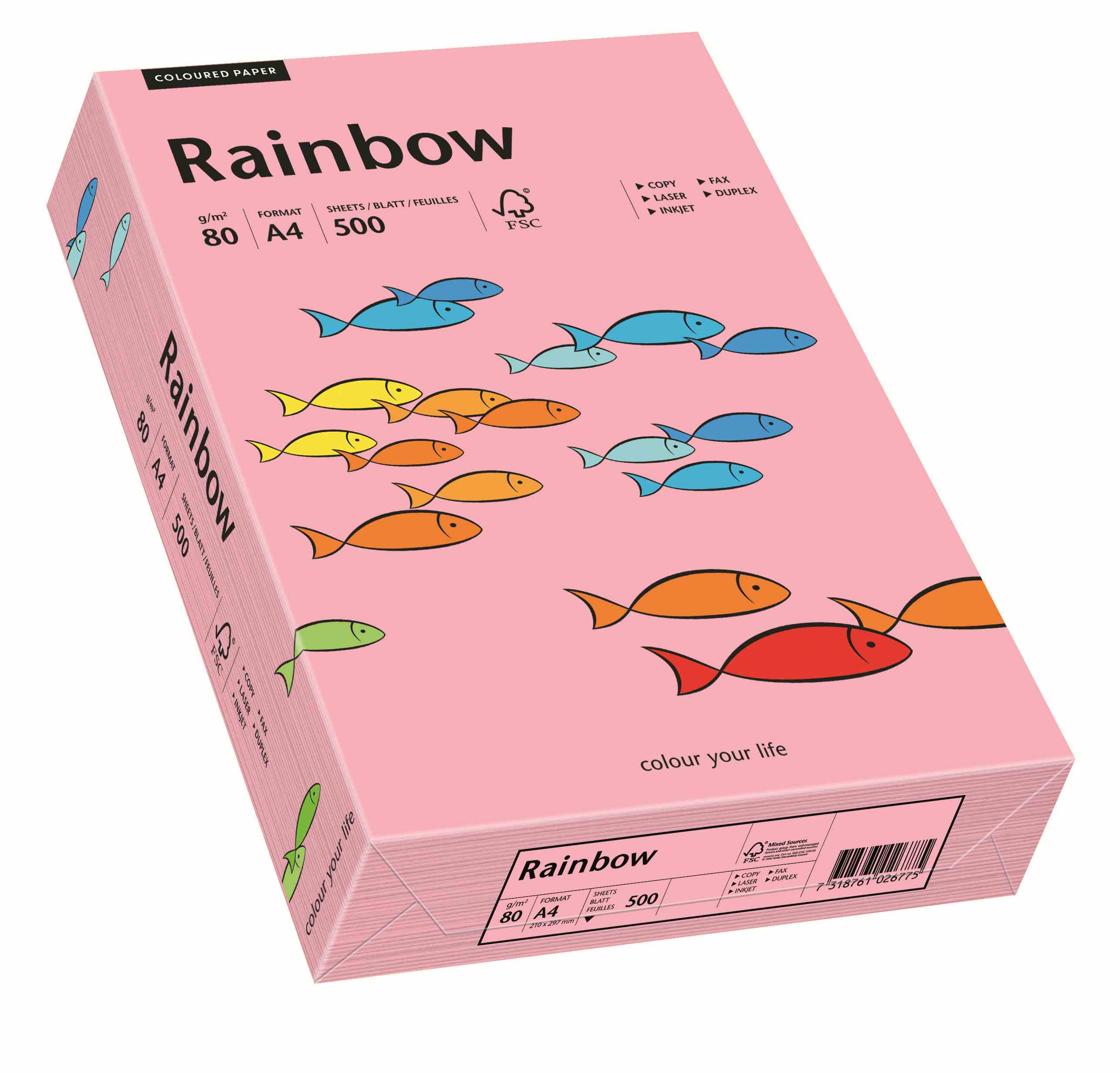 Papier ksero Rainbow A3 80g różowy R55 Papyrus