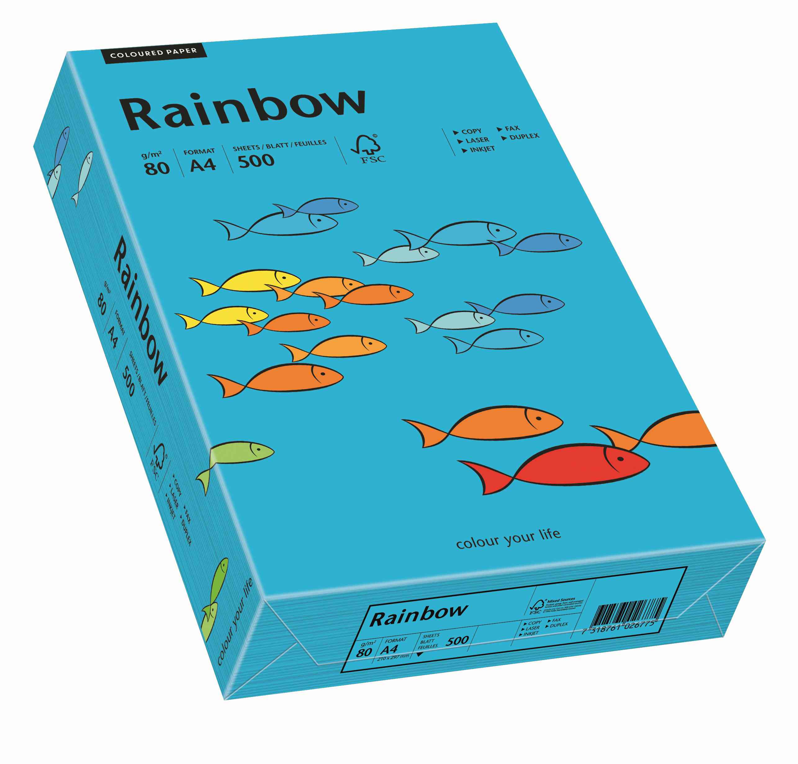 Papier ksero Rainbow A3 80g niebieski R87 Papyrus