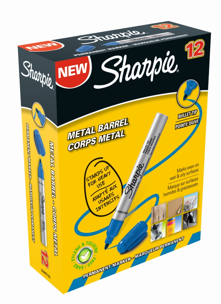 Marker permanentny Sharpie Metal 1.0mm niebieski