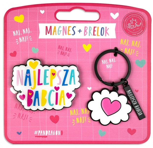 Magnes + brelok  Naj-Babcia Pan Dragon