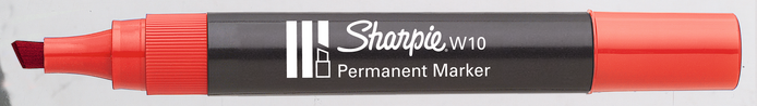 Marker permanentny Sharpie W10 ścięty czerwony