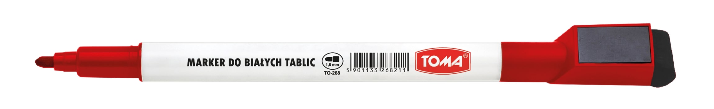 Marker suchościeralny z magnesem TO-268 Toma czerwony