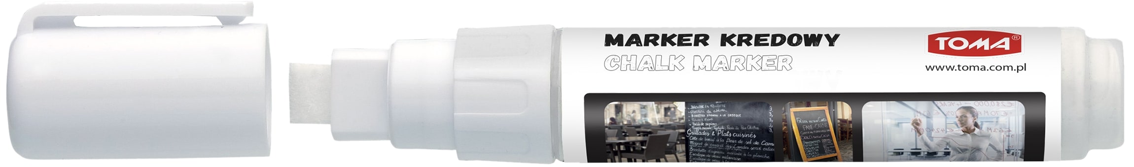Marker kredowy Toma TO-291 biały