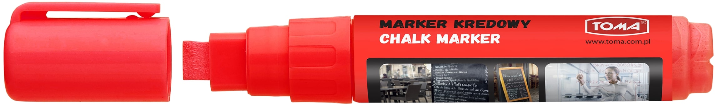 Marker kredowy Toma TO-291 czerwony