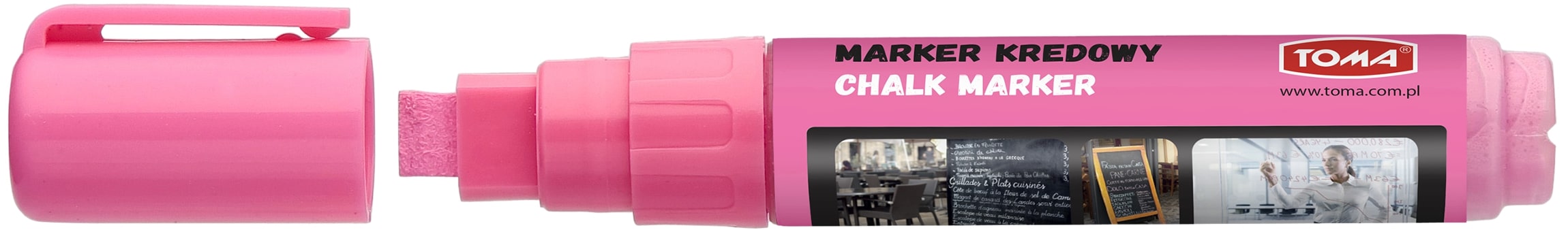 Marker kredowy Toma TO-291 różowy