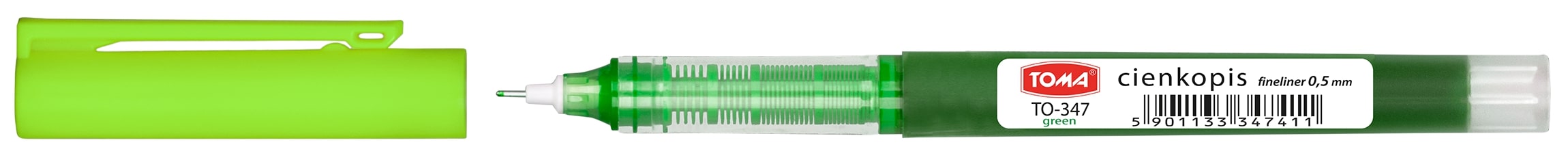 Cienkopis kapilarny 0,5mm TO-347 Toma zielony