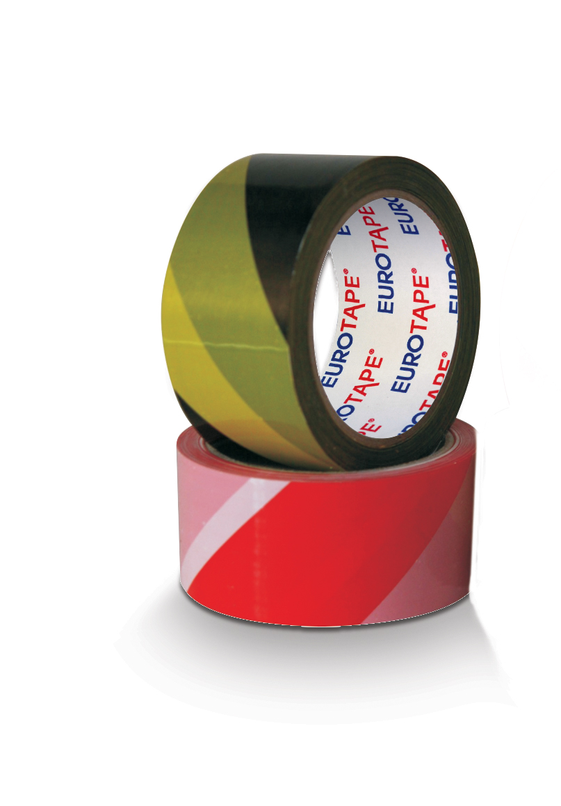 Taśma ostrzegawcza 50mmx33m czarno-żółta Dalpo