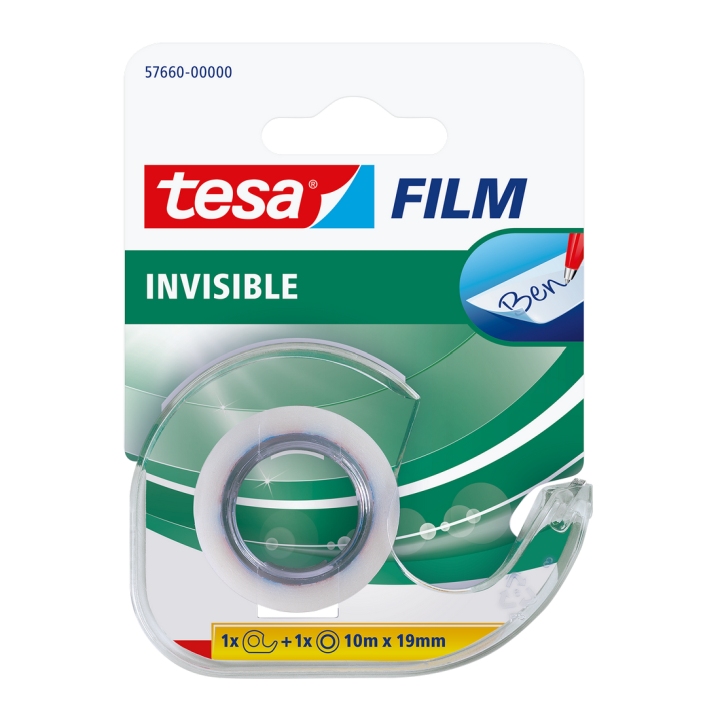 Taśma biurowa Tesa Film Invisible 10mx19mm, dyspenser Easy Cut