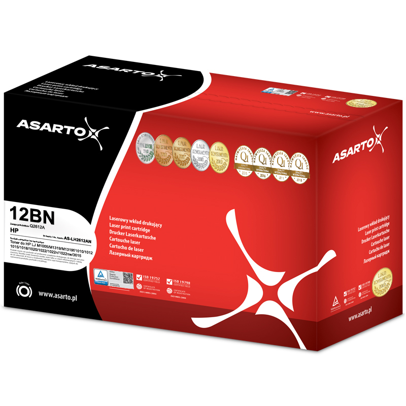 Toner Asarto HP 12BN | Q2612A | AS-LH2612AN | 2000k | black