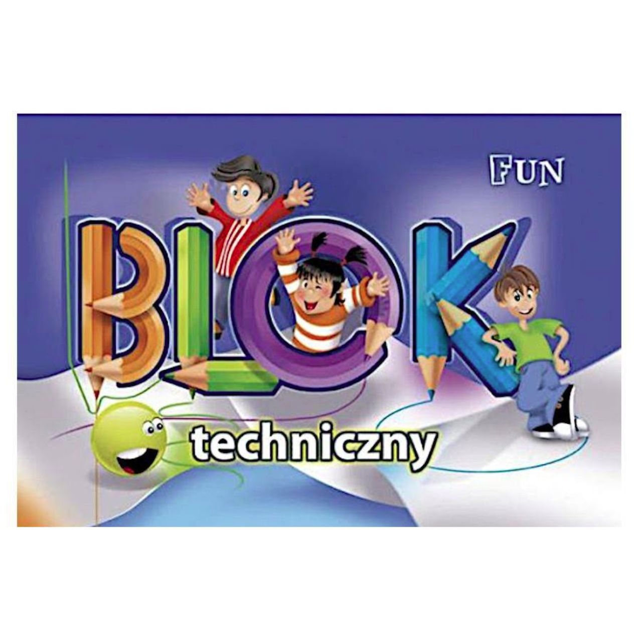 Blok techniczny biały A4 10 kartek 170g Fun Kreska