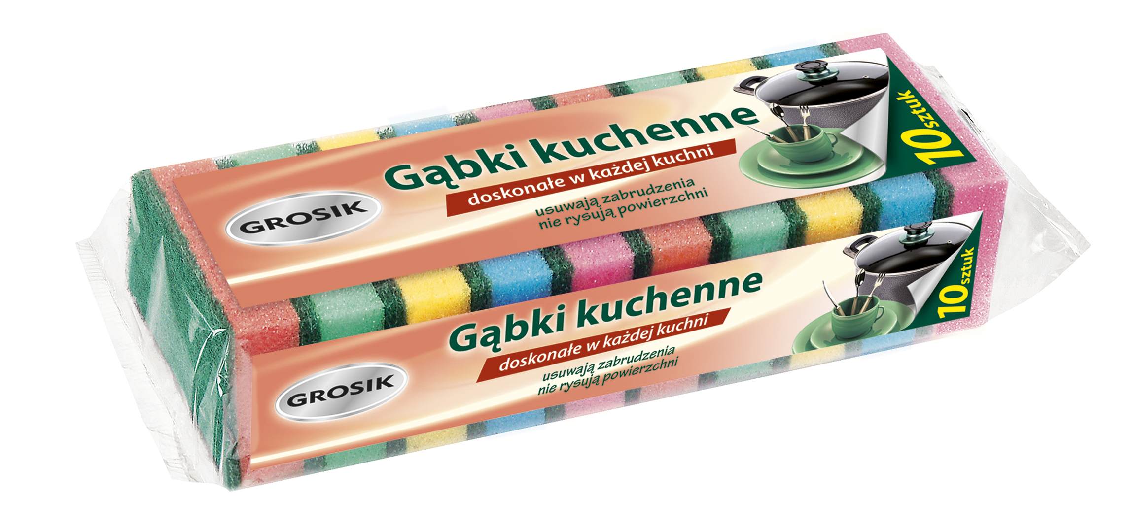 Gąbka kuchenna 10szt. Grosik