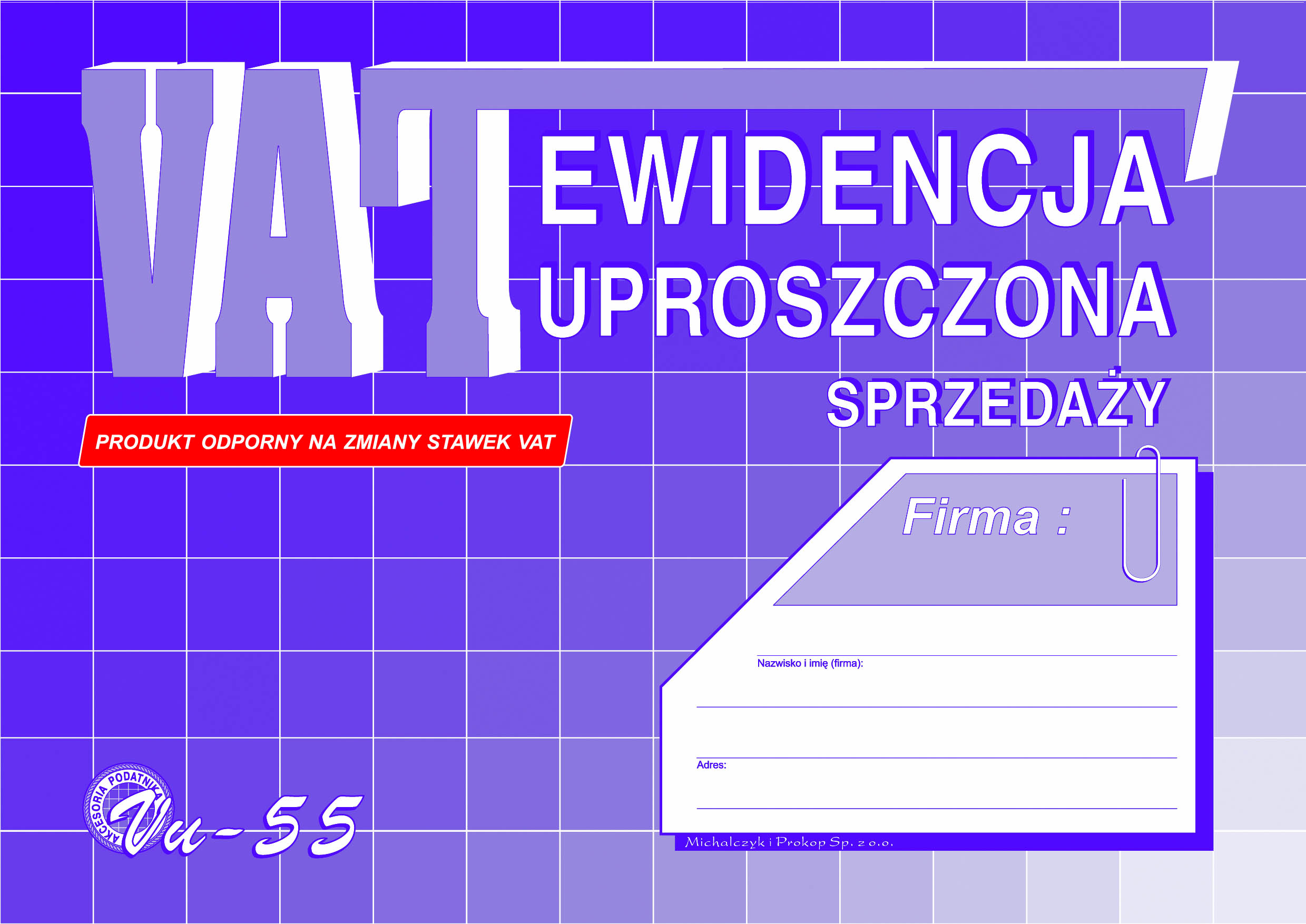 Ewidencja uproszczona sprzedaży VAT MiP Vu-55 A5