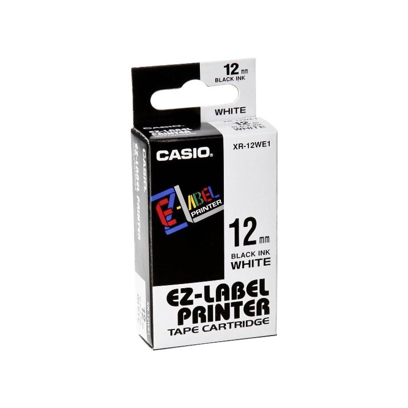 Taśma do drukarki Casio XR-12WE1 biała 12mmx8m
