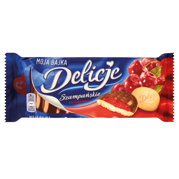 Delicje szampańskie wiśniowe 147g