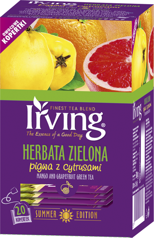 Herbata Irving zielona pigwa i cytrus 20 torebek