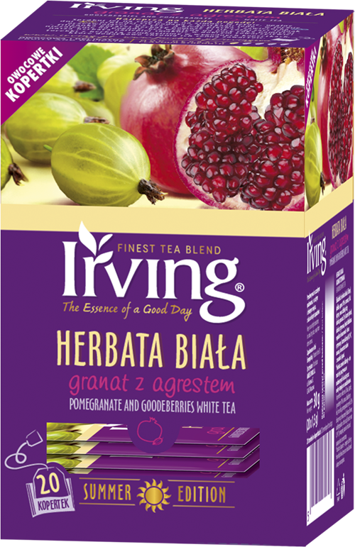 Herbata Irving biała granat&agrest 20kop