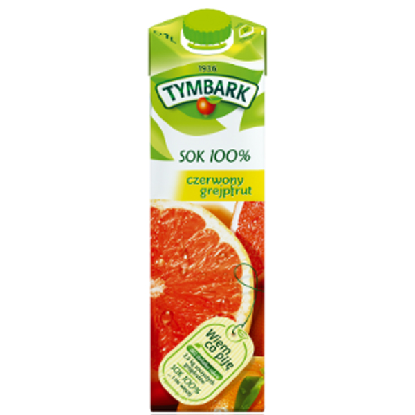 Sok Tymbark czerwony grejpfrut bez cukru 1l