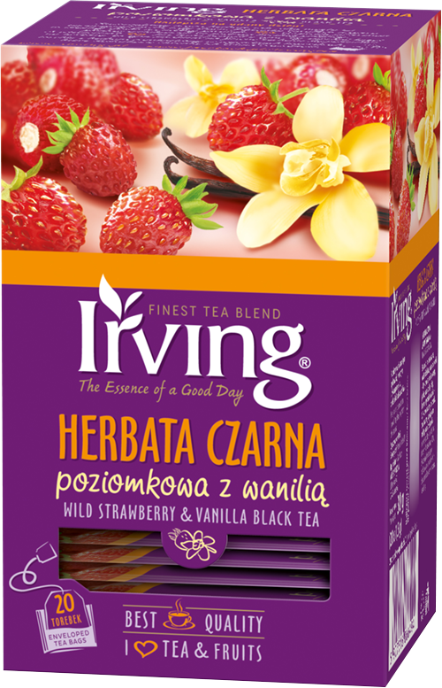 Herbata Irving czarna poziomka&wanilia 20 torebek