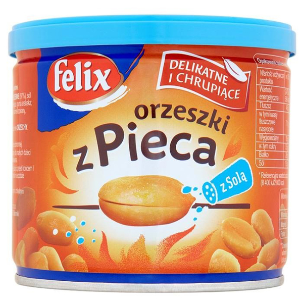 Orzeszki z pieca z solą puszka 140g