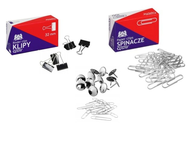 Spinacze, pinezki, klipy