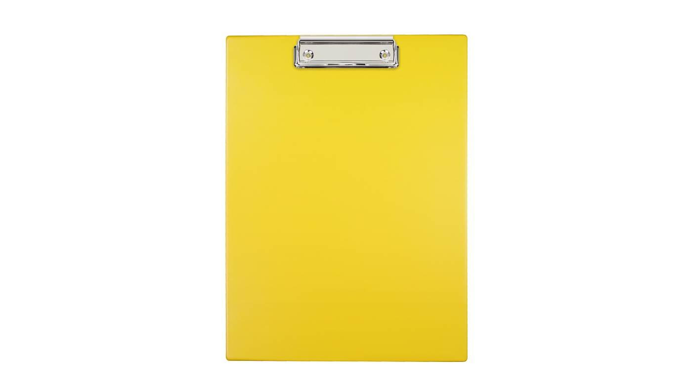 Podkład z klipem A4 Biurfol żółty