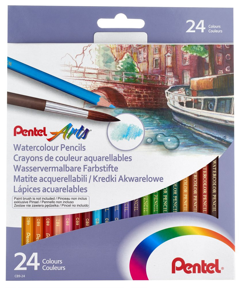 Kredki akwarelowe 24kol. Pentel CB9-24