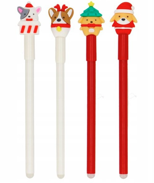 Długopis wymazywalny świąteczny Psy Incood