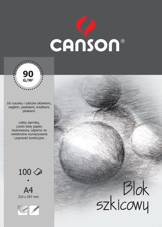 Blok szkicowy A4/100k. Canson  90g