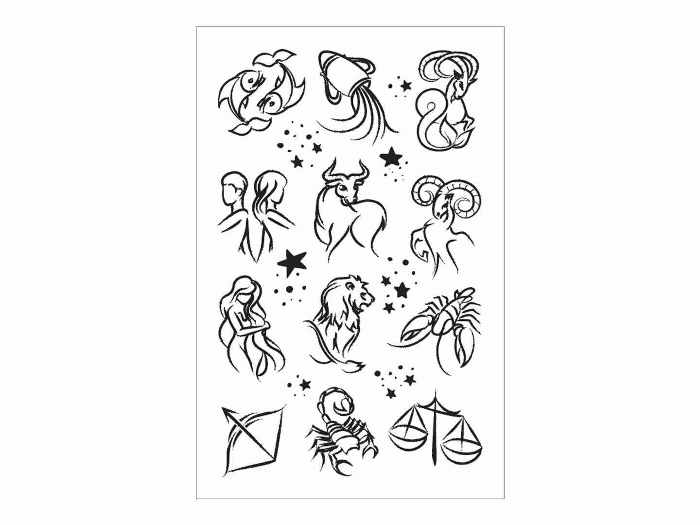 Tatuaż 16012 8,5x13cm Horoskop MFP