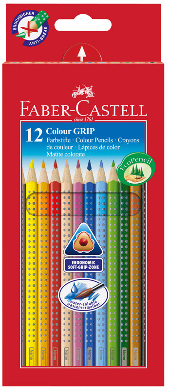 Kredki ołówkowe Faber Castell Grip 12kol