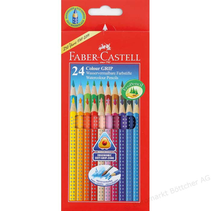 Kredki ołówkowe Grip 24 kolory Faber Castell