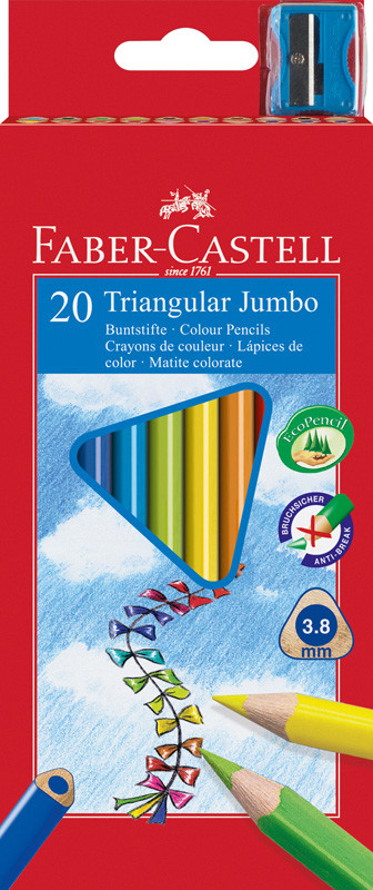 Kredki ołówkowe FaberCastell 24 kolory z temperówką