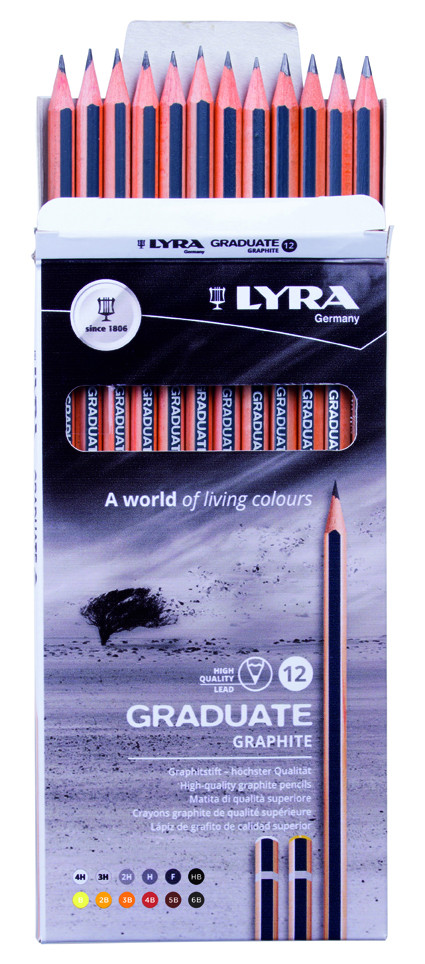 Ołówki Graduate Graphite 4H-6B 12szt Lyra