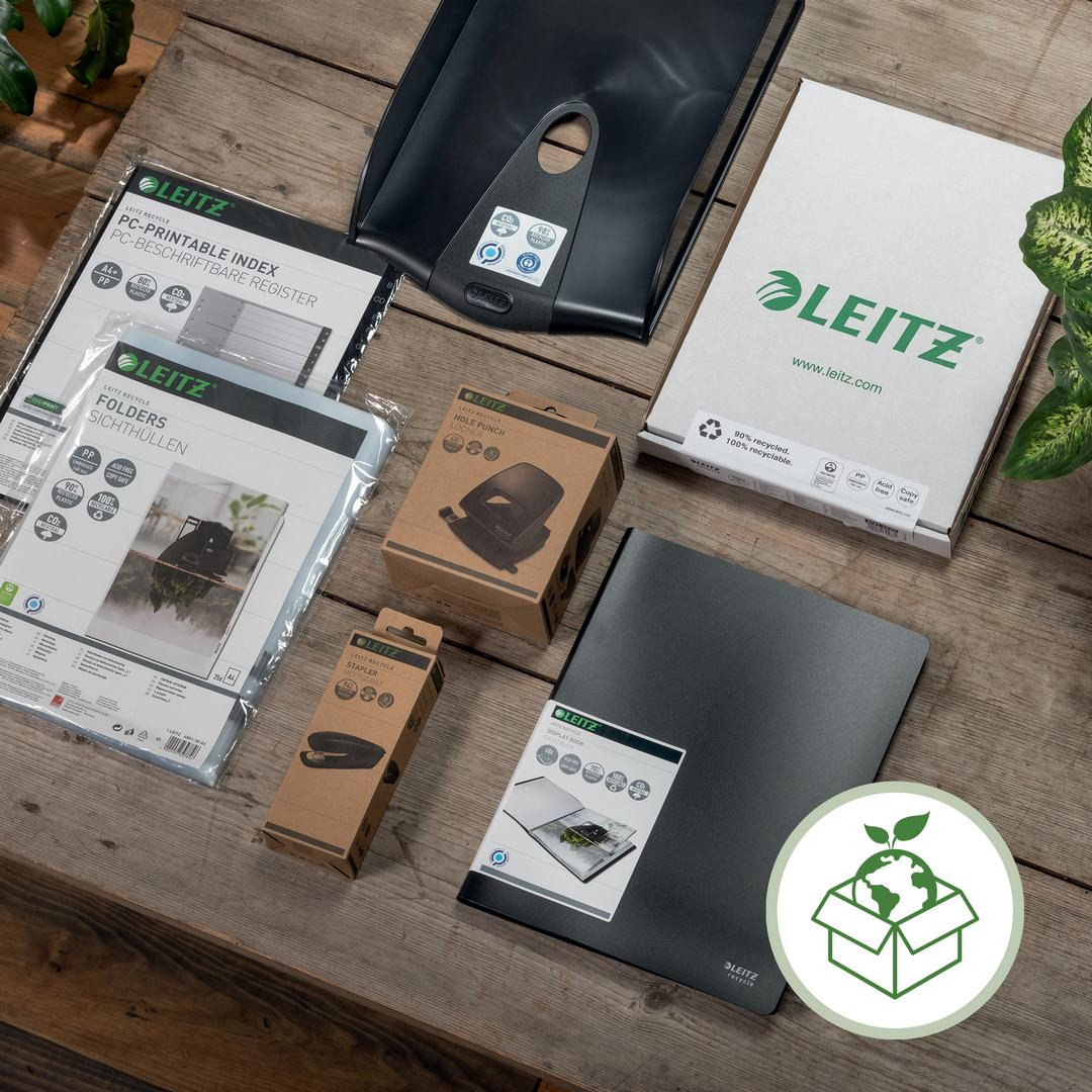 Przekładki A4 1-10 PP czarne Leitz Recycle