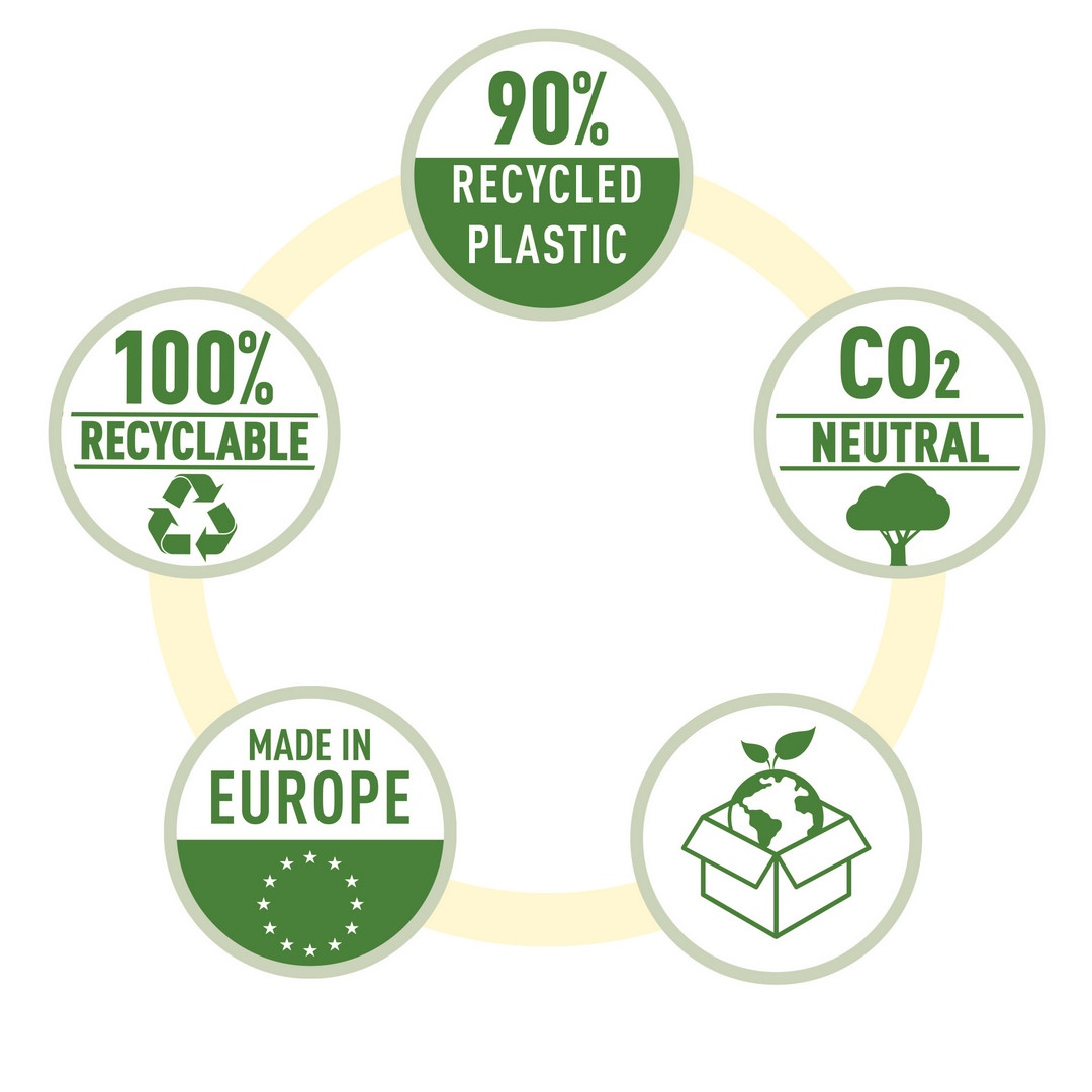 Przekładki A4 1-31 PP czrane Leitz Recycle