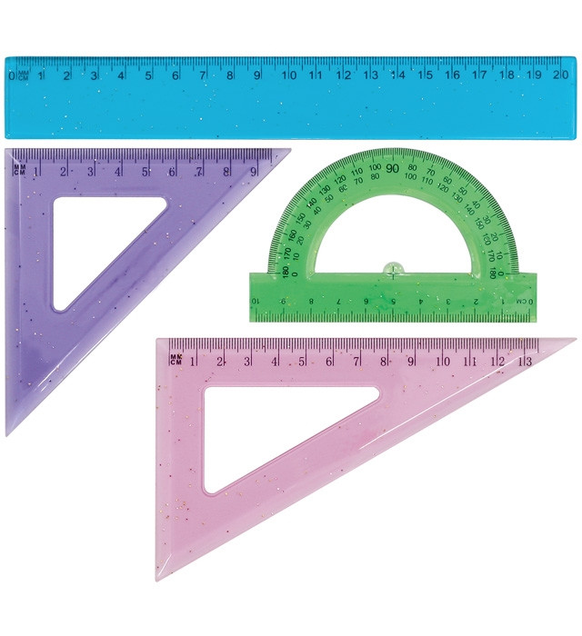 Komplet kreślarski 4 elementy KW Trade