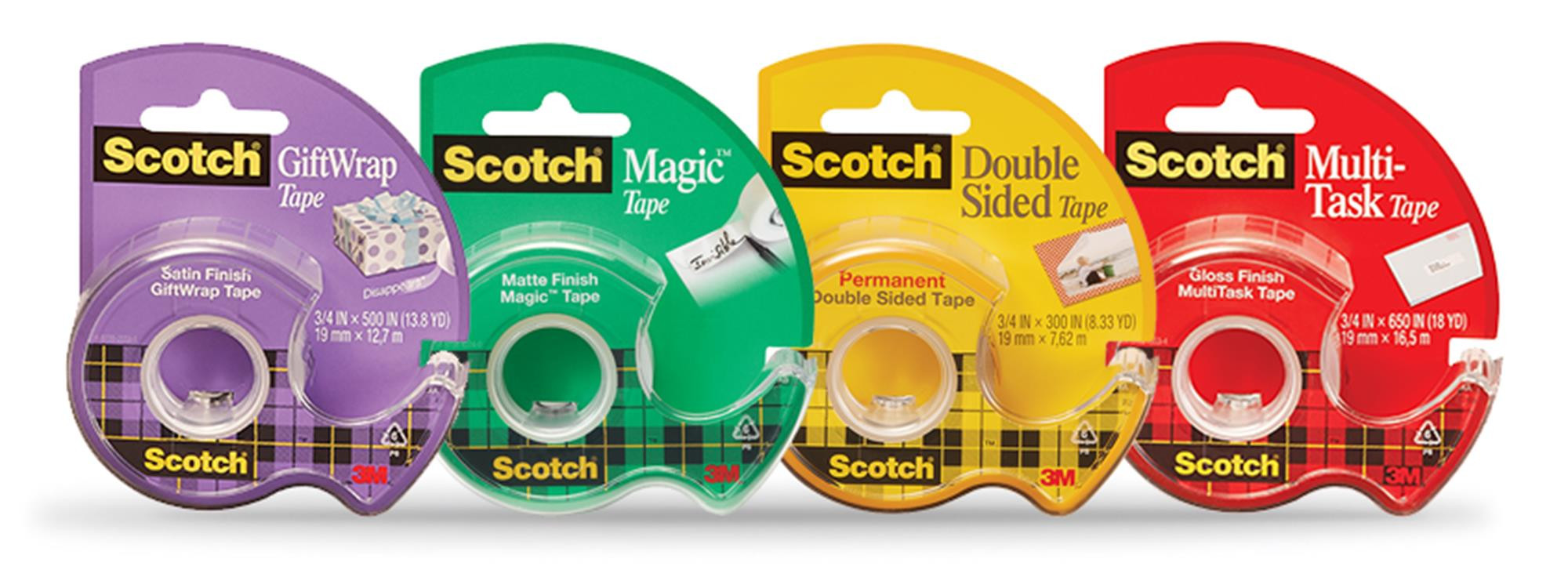 Taśma klejąca Scotch dwustronnie klejona przezroczysta w podajniku 12mmx6,3m