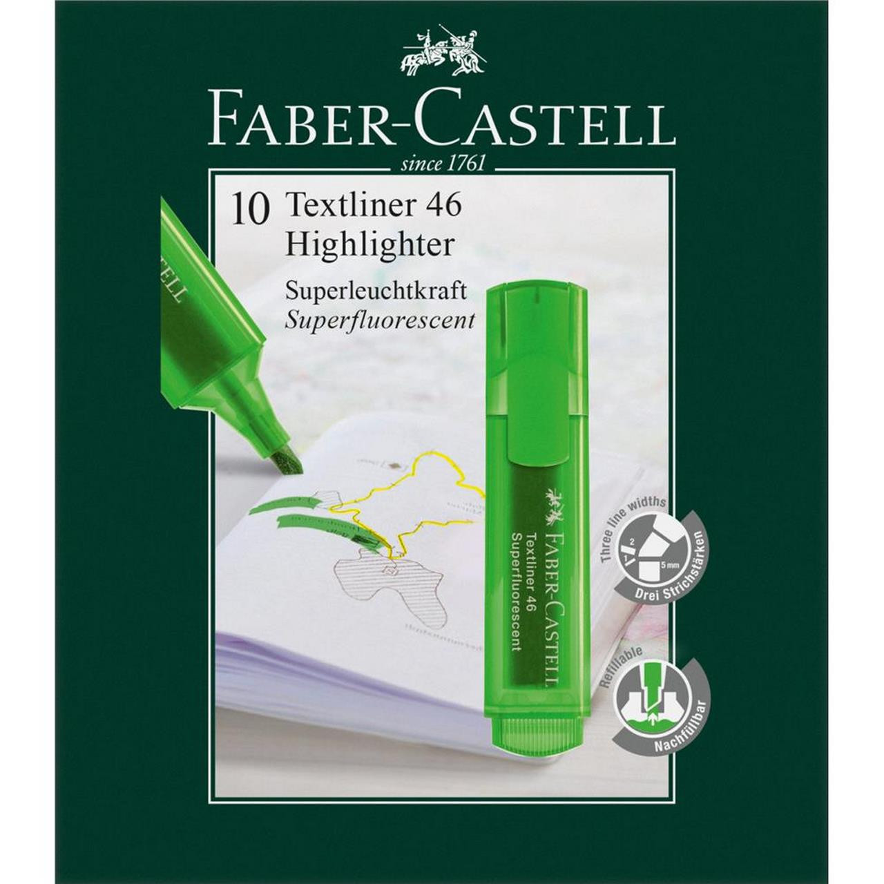 Zakreślacz Faber Castell Textliner zielony