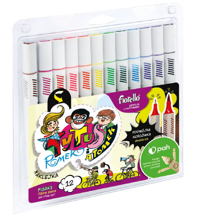 Pisaki dwustronne 12 kol. SKETCH  Fiorello Tytus, Romek i A"Tomek