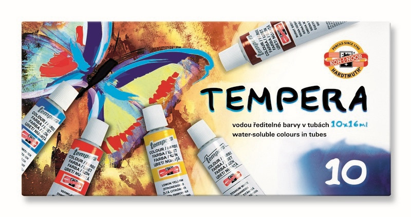 Farby tempera Koh-I-Noor 10 kolorów 16ml