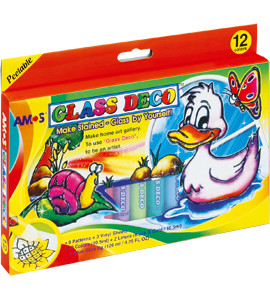 Farby witrażowe 10ml 12 kolorów Amos