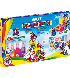 Farby witrażowe 22ml 12kol+kontur Amos