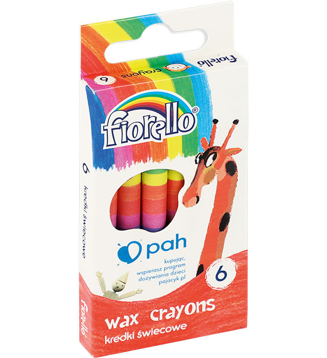 Kredki świecowe 6 kolorów Fiorello